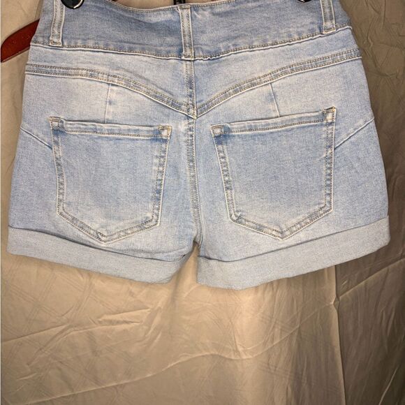 Forever 21 High Waist Light Blue Shorts - Picture 3 of 6